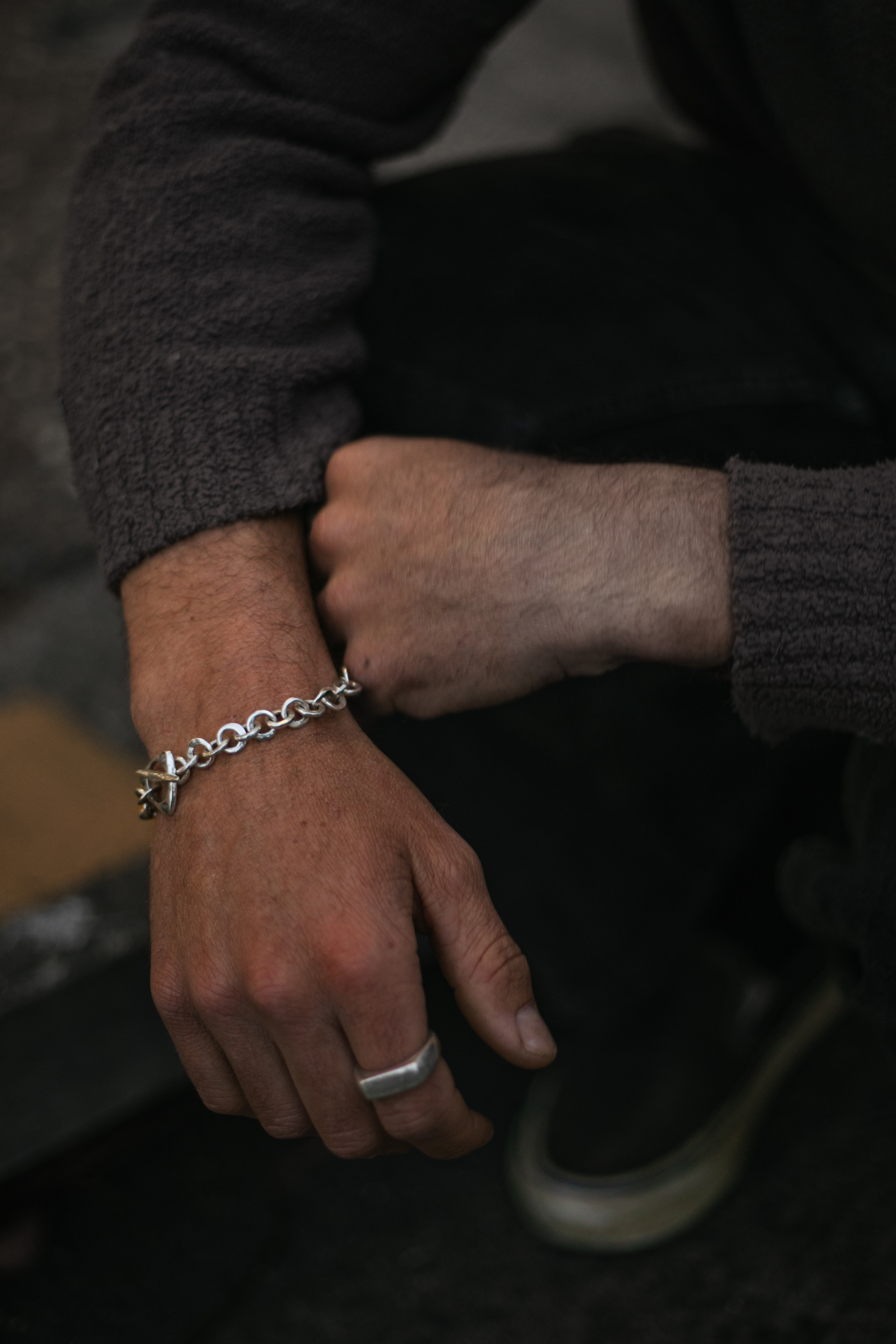 Chain bracelet, worn