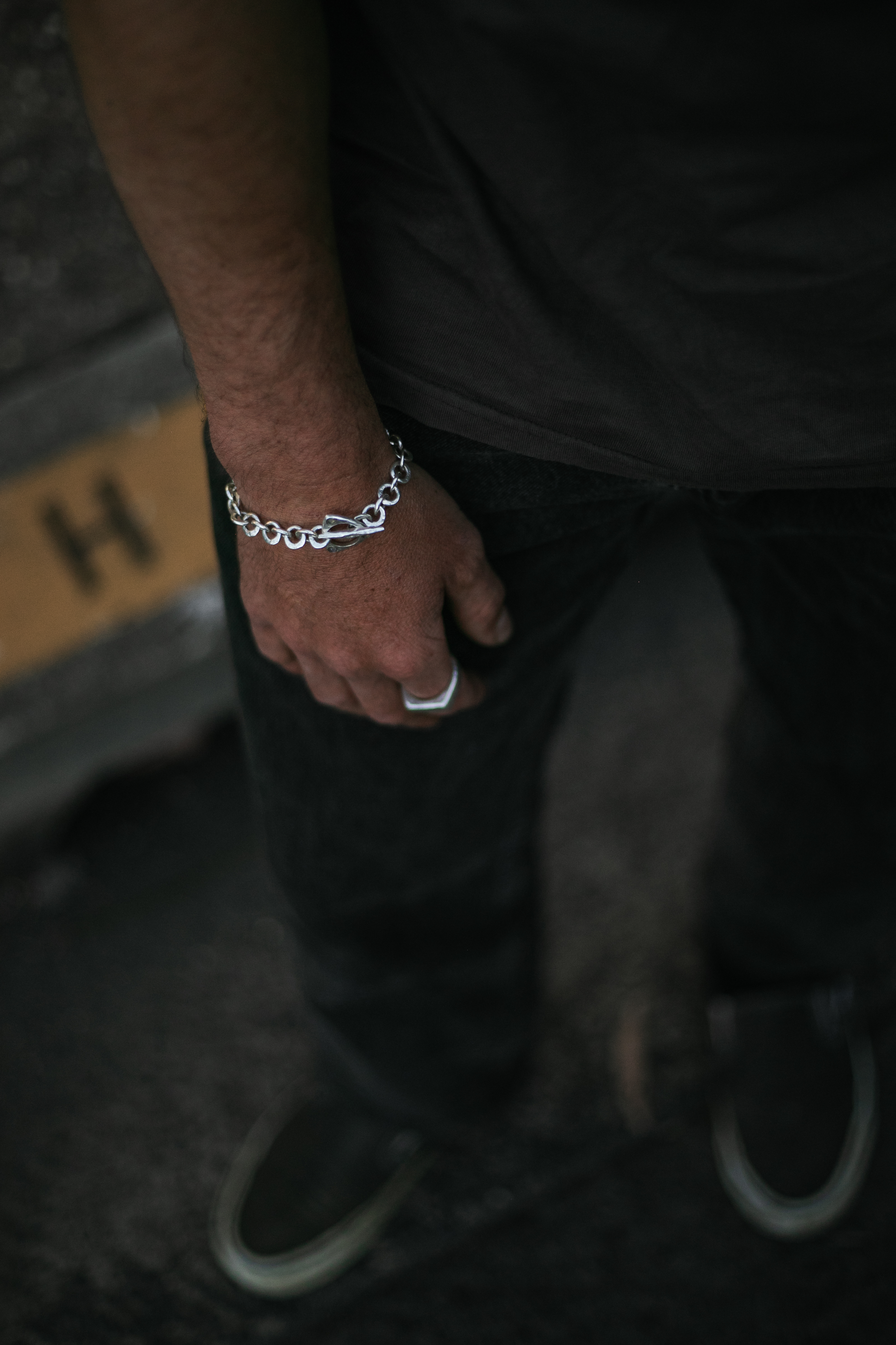 Chain bracelet, worn