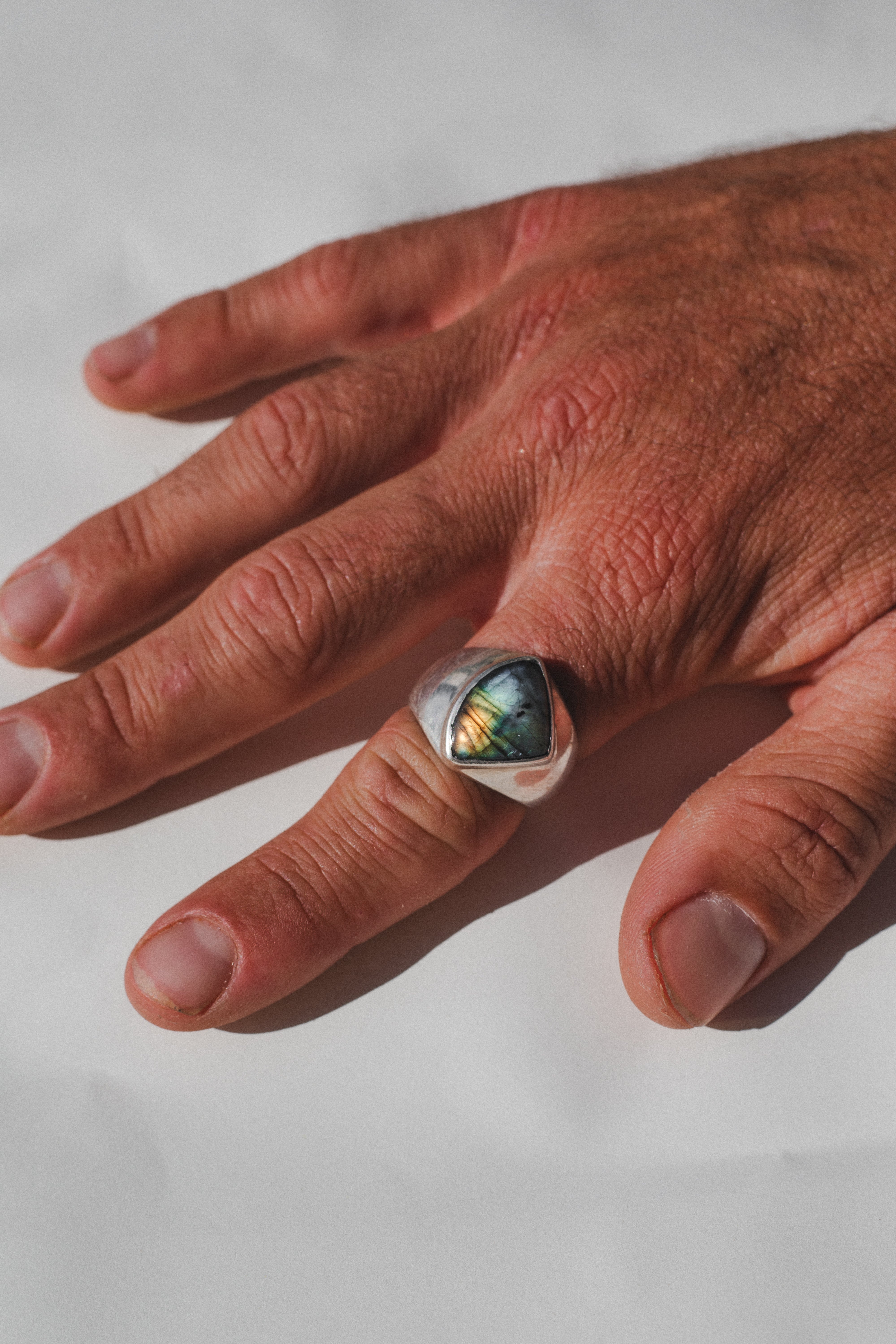 MIRI 925 silver with Labradorite stone worn